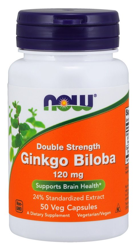 NOW Foods: Ginkgo Biloba Double Strength, 120mg - 50 vcaps