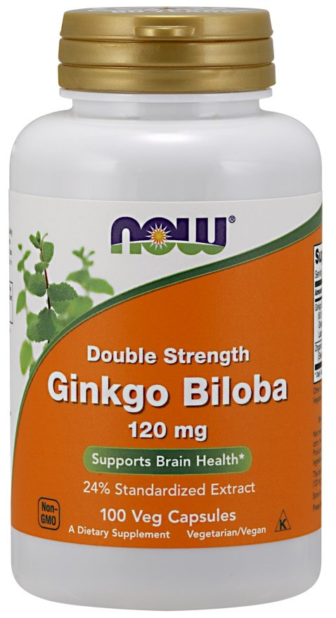 NOW Foods: Ginkgo Biloba Double Strength, 120mg - 100 vcaps