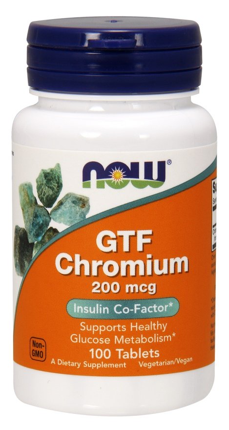 NOW Foods: GTF Chromium, 200mcg - 100 tablets