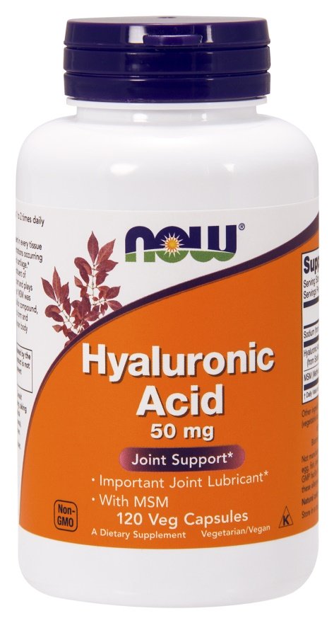 NOW Foods: Hyaluronic Acid with MSM, 50mg - 120 vcaps