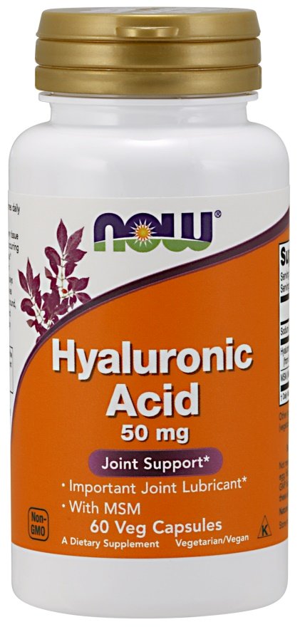 NOW Foods: Hyaluronic Acid with MSM, 50mg - 60 vcaps