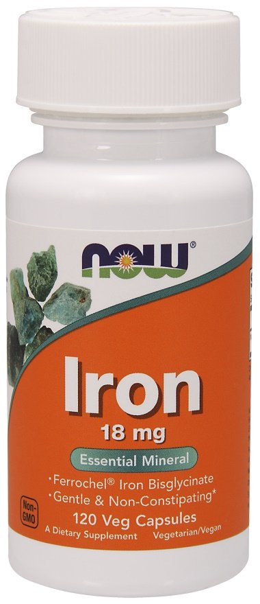 NOW Foods: Iron, 18mg - 120 vcaps