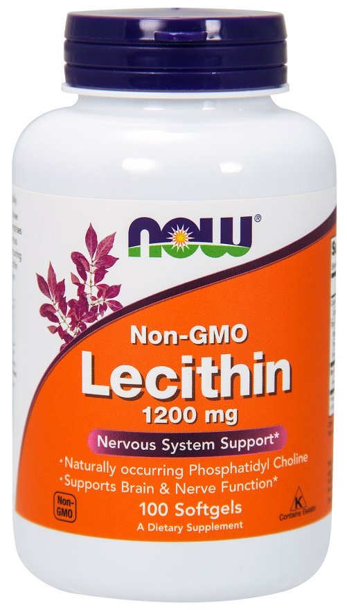 NOW Foods: Lecithin, 1200mg Non-GMO - 100 softgels