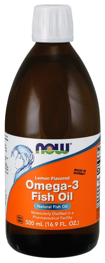 NOW Foods: Omega-3 Fish Oil Liquid, Lemon - 500 ml.