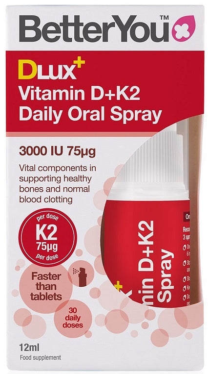 BetterYou: DLux+ Vitamin D+K2 Daily Oral Spray - 12 ml.