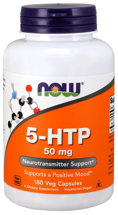 NOW Foods: 5-HTP, 50mg - 180 vcaps