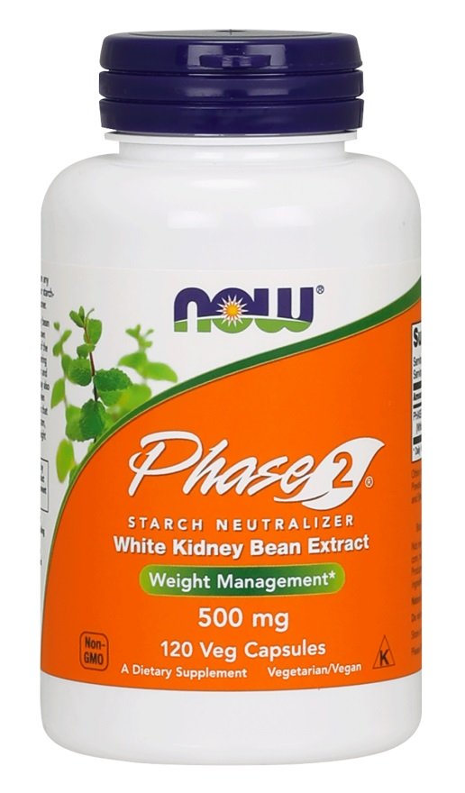 NOW Foods: Phase 2 - White Kidney Bean Extract, 500mg - 120 vcaps