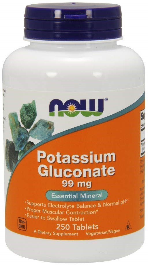 NOW Foods: Potassium Gluconate, 99mg - 250 tablets