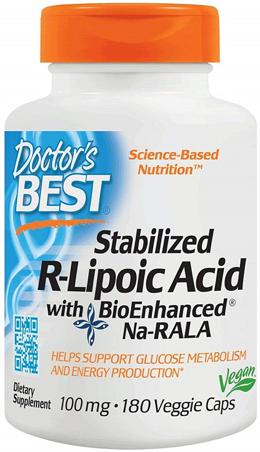 Doctor's Best: Stabilized R-Lipoic Acid with BioEnhanced Na-RALA, 100mg - 180 vcaps