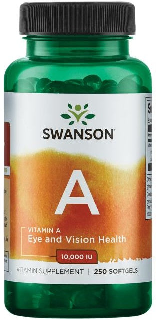 Swanson: Vitamin A, 10 000 IU - 250 softgels