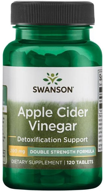 Swanson: Apple Cider Vinegar, 200mg Double-Strength - 120 tablets