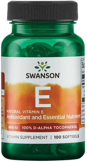 Swanson: Vitamin E, 400 IU Natural - 100 softgels