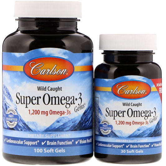 Carlson Labs: Wild Caught Super Omega-3 Gems, 1200mg - 100 + 30 softgels