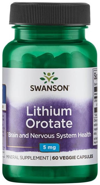 Swanson: Lithium Orotate, 5mg - 60 vcaps