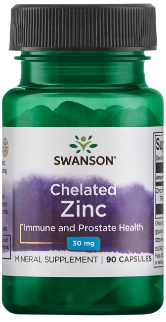 Swanson: Chelated Zinc, 30mg - 90 caps