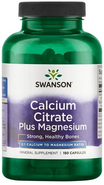 Swanson: Calcium Citrate Plus Magnesium - 150 caps