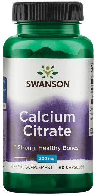 Swanson: Calcium Citrate, 200mg - 60 caps