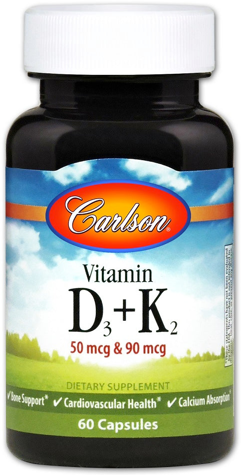 Carlson Labs: Vitamin D3 + K2 - 60 caps