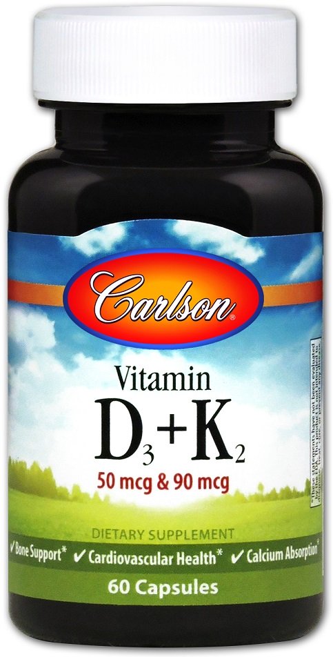 Carlson Labs: Vitamin D3 + K2 - 60 caps