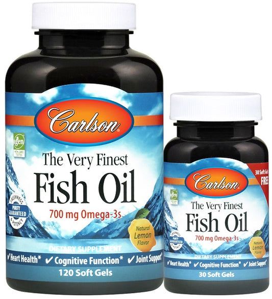 Carlson Labs: The Very Finest Fish Oil - 700mg Omega-3s, Natural Orange - 120 + 30 softgels