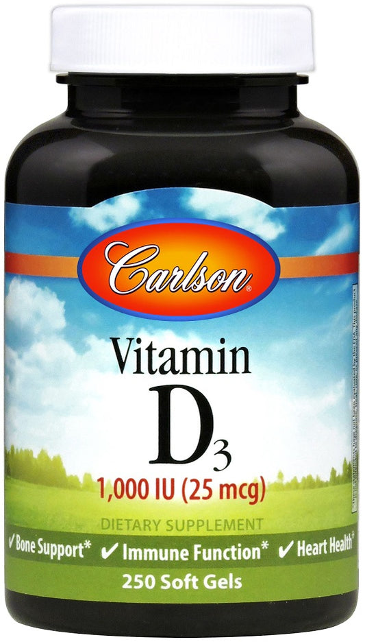 Carlson Labs: Vitamin D3, 1000 IU - 250 softgels