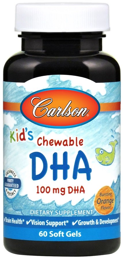 Carlson Labs: Kid's Chewable DHA, 100mg Orange - 60 softgels