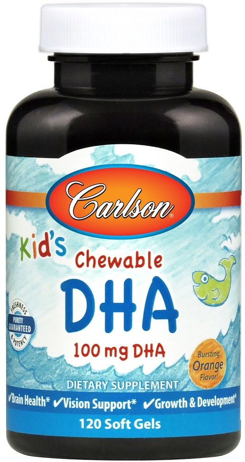 Carlson Labs: Kid's Chewable DHA, 100mg Orange - 120 softgels