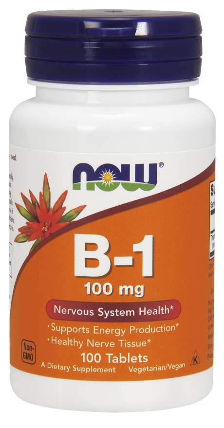 NOW Foods: Vitamin B-1 Thiamine, 100mg - 100 tabs