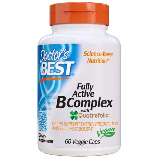 Doctor's Best: Fully Active B-Complex with Quatrefolic - 60 vcaps