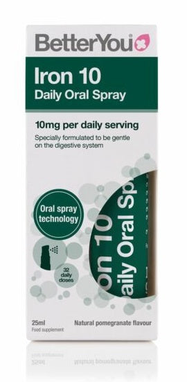 BetterYou: Iron 10 Daily Oral Spray (10mg), Pomegranate - 25 ml.