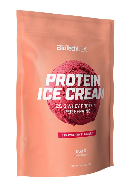 BioTechUSA: Protein Ice Cream, Strawberry - 500g