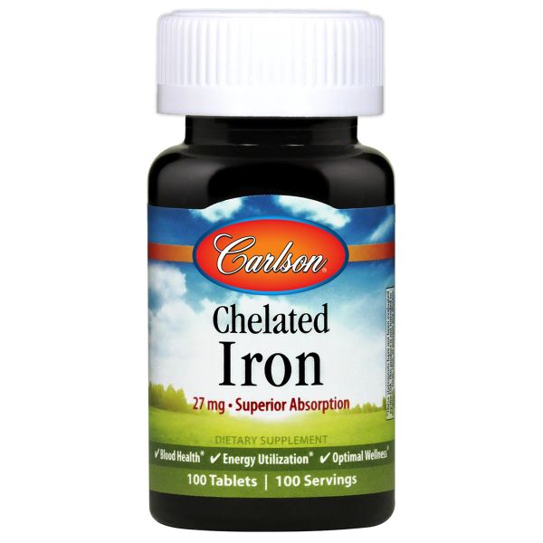 Carlson Labs: Chelated Iron, 27mg - 100 tablets