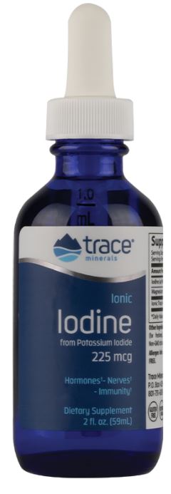 Trace Minerals: Ionic Iodine, 225mcg - 59 ml.