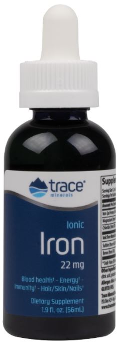 Trace Minerals: Ionic Iron, 22mg - 56 ml.