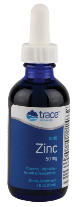 Trace Minerals: Ionic Zinc, 50mg - 59 ml.