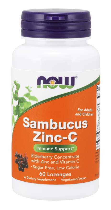 NOW Foods: Sambucus Zinc-C - 60 lozenges