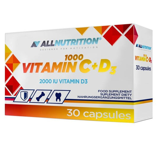 Allnutrition: Vitamin C 1000 + D3 - 30 caps