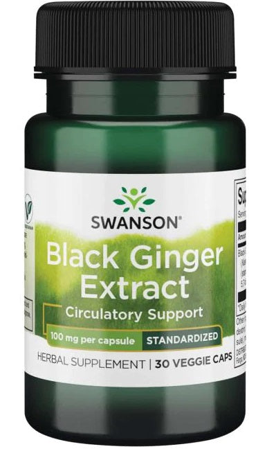 Swanson: Black Ginger Extract, 100mg - 30 vcaps