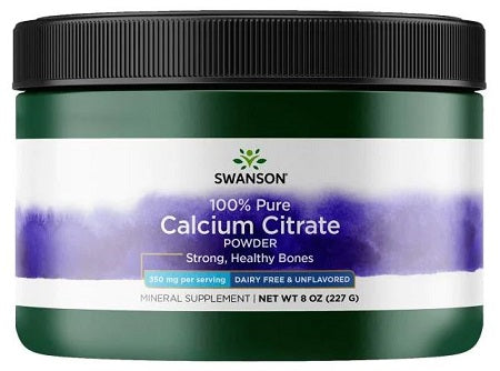 Swanson: Calcium Citrate Powder, 100% Pure and Dairy-Free - 227g