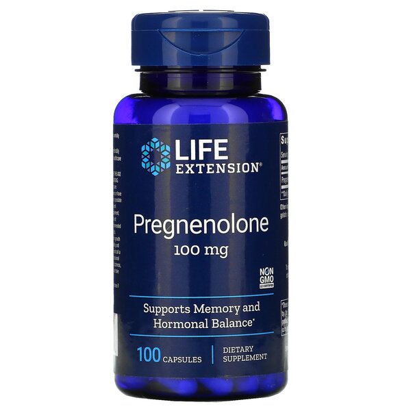 Life Extension: Pregnenolone, 100mg - 100 caps