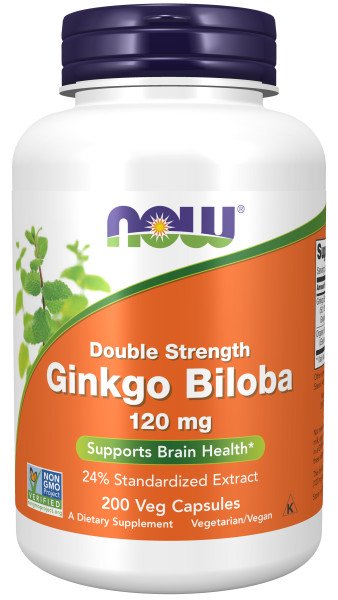 NOW Foods: Ginkgo Biloba Double Strength, 120mg - 200 vcaps