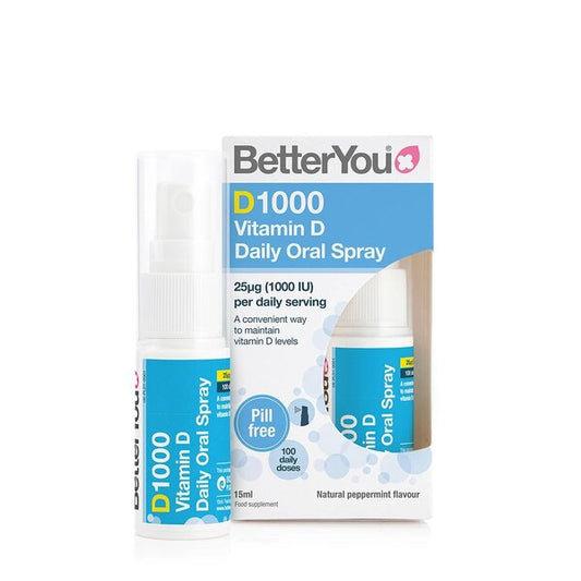 BetterYou: D1000 Daily Vitamin D Oral Spray - 15 ml.