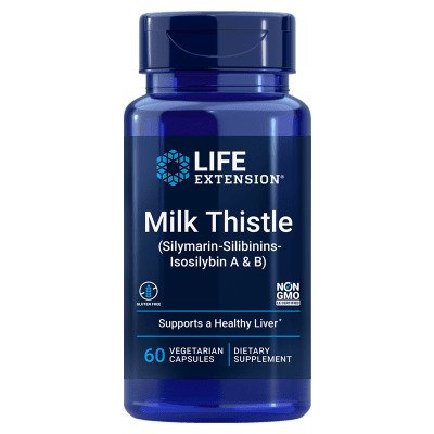 Life Extension: Milk Thistle, Silymarin-Silibinins-Isosilybin A & B - 60 vcaps