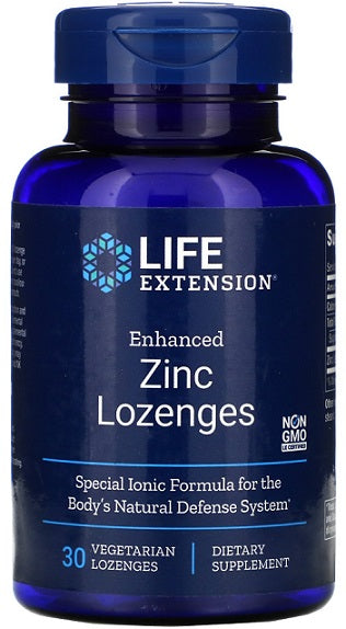 Life Extension: Enhanced Zinc Lozenges, Unflavoured - 30 vegetarian lozenges