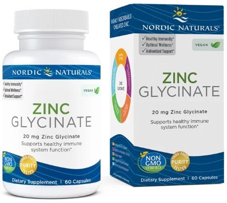 Nordic Naturals: Zinc Glycinate, 20mg - 60 caps