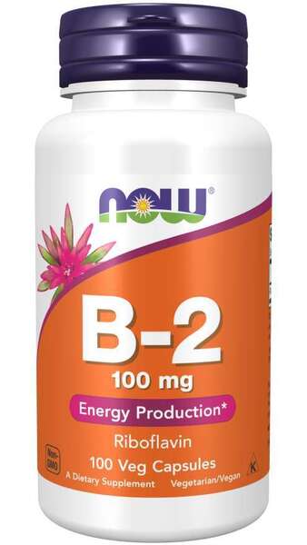 NOW Foods: Vitamin B-2 Riboflavin, 100mg - 100 vcaps