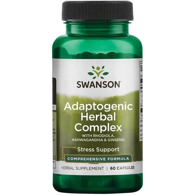 Swanson: Adaptogenic Herbal Complex with Rhodiola, Ashwagandha & Ginseng - 60 caps