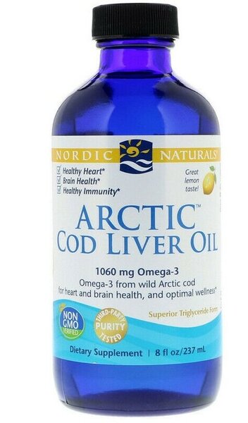 Nordic Naturals: Arctic Cod Liver Oil, 1060mg Lemon - 237 ml.