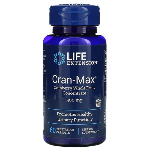 Life Extension: Cran-Max Cranberry Whole Fruit Concentrate, 500mg - 60 vcaps