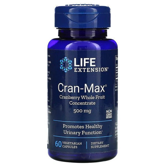 Life Extension: Cran-Max Cranberry Whole Fruit Concentrate, 500mg - 60 vcaps